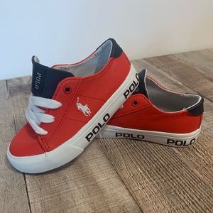 Red Kids POLO by Ralph Lauren Loafer Tennis Shoes Size 7
